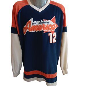 Vintage XL 90's Sweatshirt Pullover Delf Sports "America" Embroidered Jersey